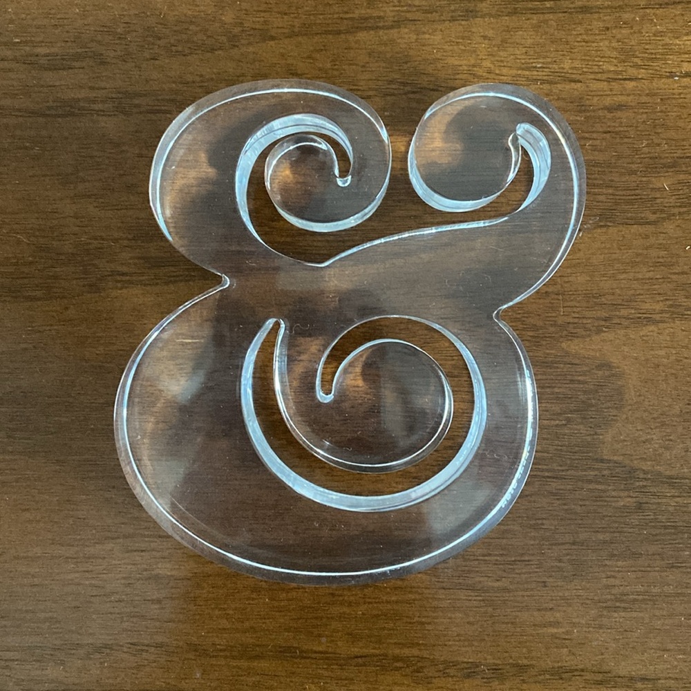 Kate Spade Strike Gold Acrylic Ampersand Paperweight